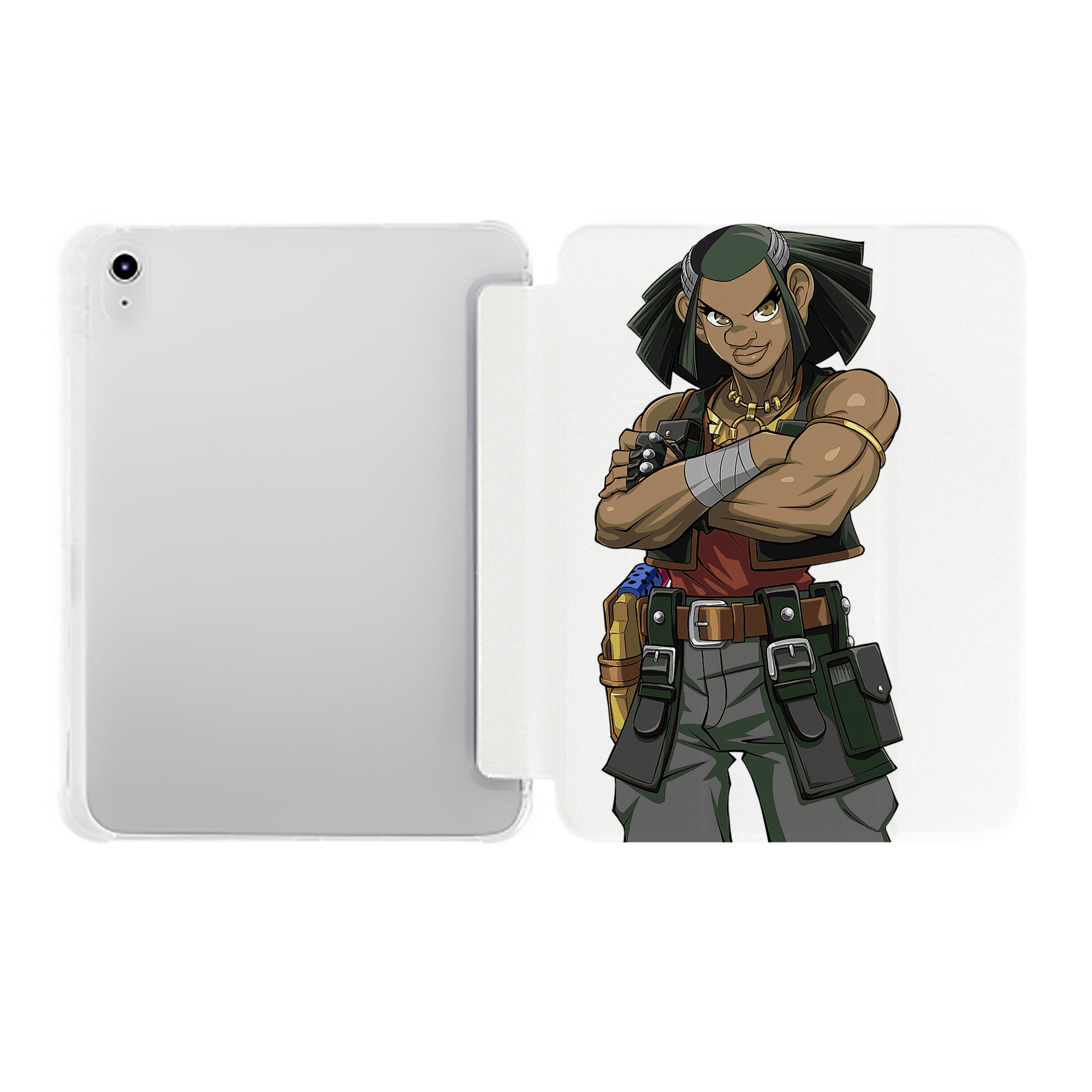 （画像用） 遊☆戯☆王 Yu-Gi-Oh! IPad ケース ペン収納付き 三つ折りスタンド PUレザー×シリコン 対応機種9.5/10.5/10.9インチ